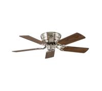 Ventilateur de plafond, Classic Flat, 103 Cm, Ultra plat, silencieux, pales Noyer - hêtre et chrome brossé, CASAFAN