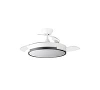 Ventilateur de plafond CP 134105 Elégant Silencieux Pales Rétractables Moteur DC LED Télécommande Système Réversible Minuterie Programmable