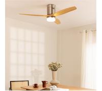 Ventilateur de plafond - Create - Avec lumière - Nickel - Ø132cm - 40W