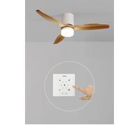 Ventilateur de plafond - Create - Avec lumière - Silencieux - Ø132 cm - Bois FSC