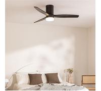 Ventilateur de plafond - Create - Avec lumière - Silencieux - Ø132 cm - Noir