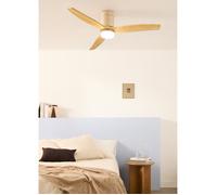 Ventilateur de plafond - Create - Avec lumière - Silencieux - Ø132cm - Sable/Effet bois clair