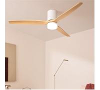 CREATE / WINDCALM L/Ventilateur de plafond ABS avec lumière blanc pales effet bois clair avec télécommande / 40W, Minuterie, Ø152 cm, 6 vitesses, 3 températures de lumière, fonction été-hiver