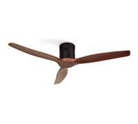 Ventilateur de plafond - Create - Sans lumière - Silencieux - Ø132cm - Noir/Effet bois foncé