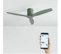 CREATE / WINDCALM M/Ventilateur de plafond ABS vert sauge avec Wifi et télécommande / 40W, Silencieux, Ø132 cm, 6 vitesses, minuterie, fonction été-hiver