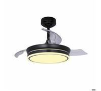 Ventilateur de plafond - CRISTALRECORD - 85-065-46-180 - Noir - ABS - Diamètre 92 cm