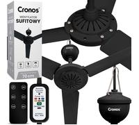 Ventilateur de plafond Cronos FC11-70 70 cm Noir + Télécommande