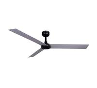 Faro Barcelona Ventilateur de plafond CRUISER XL acier noir mat aluminium H 23,2 cm Ø 160 cm
