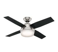 Ventilateur de plafond Dante Nickel avec Lumière Hunter Fans