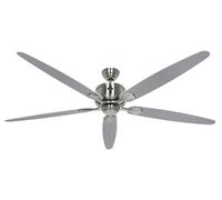 Ventilateur de plafond DC Elements 180 Chrome avec télécommande Chrome / Nickel brossé
