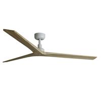 Ventilateur de plafond DC Klim L Blanc-Pin avec télécommande Faro