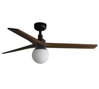 Éco Ventilateur plafond avec Éclairage Klim Noir 125cm Ventilateur Silencieux