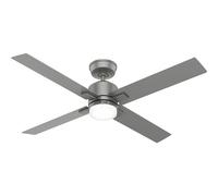 Ventilateur de plafond DC Mila Argent 132 cm avec LED Hunter Fans