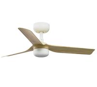 Ventilateur de plafond DC Mini Punt Blanc-Érable avec LED Faro