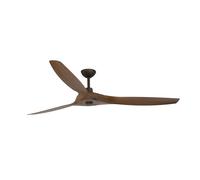 Ventilateur de plafond DC Morea Noyer 152 cm avec télécommande Marron
