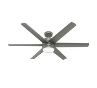 Ventilateur de plafond DC Solaria Argent avec LED Hunter Fans
