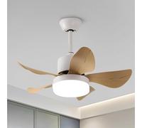 Ventilateur de plafond de 84 cm avec éclairage LED à intensité variable et télécommande, style moderne, idéal pour la chambre, le salon ou la pièce à vivre. Moteur CC silencieux à 6 vitesses.