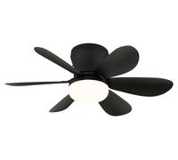 Ventilateur de plafond Delores Noir avec LED GLOBO