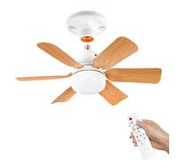 Ventilateur de Plafond E27 à LED 3 Vitesses Silencieux Dimmable Minuterie pour Salon et Chamber Avec Douille Télécommande 40W