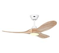 Ventilateur de plafond Eco Genuino DC 122 Blanc-Bois LED CasaFan