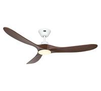 Ventilateur de plafond Eco Genuino DC 152 Blanc-Noyer LED CasaFan
