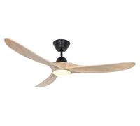 Ventilateur de plafond Eco Genuino DC 152 Noir-Bois LED CasaFan