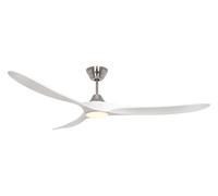 Ventilateur de plafond Eco Genuino DC 180 Chrome-Blanc LED CasaFan