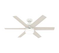Ventilateur de plafond Éco Hunter Arete Blanc Ventilateur Télécommande Éclairage