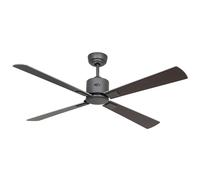 CasaFan ECO NEO III 132 BG-WN/SI WiFi Flügel Wenge/silber Ventilateur de plafond 27 W (Ø x H) 132 cm x 360 mm gris basalte avec télécommande, minuteur,