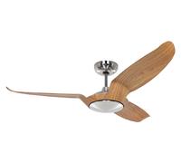 Ventilateur de plafond Eco Talos Chrome / Chêne CasaFan