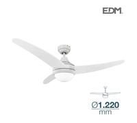 Ventilateur de plafond EGEO 60W 106cm blanc 2xE14 avec télécommande