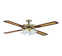 Ventilateur de plafond en bois DCG Eltronic VECRD53L - 4 lumières