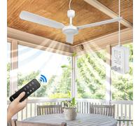Ventilateur de plafond extérieur de 71,1 cm pour tonnelle, 3 vitesses, 3 minuteurs, télécommande 12 V, pergola de terrasse