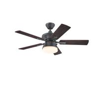Westinghouse Lighting 7316240 Ventilateur de plafond intérieur/extérieur Nevada en fer traditionnel de 105 cm, luminaire avec verre opale dépoli