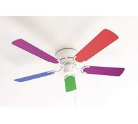 Ventilateur de plafond extra plat Kisa Multicolor blanc