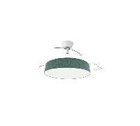 Ventilateur de plafond Fabrilamp boga 72w avec télécommande blanc et vert
