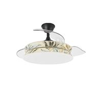 Ventilateur de plafond Fabrilamp decor 72W noir/transparent
