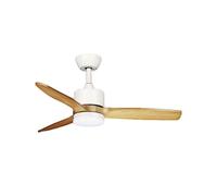 Ventilateur de plafond Fabrilamp montiel 18W noir et chêne