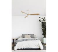 Ventilateur de plafond - FARO BARCELONA - POROS 33524 - Blanc - Moteur DC - LED, télécommande