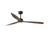 Ventilateur de plafond - FARO - JUST FAN - Noir mat/bois - 178 cm - 6 vitesses