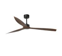 Faro Barcelona – Ventilateur de plafond JUST FAN 33430 – noir mat/bois 178 cm