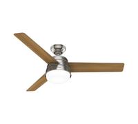 Ventilateur de plafond Finley L Nickel avec lumière Hunter Fans