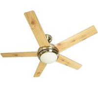 Ventilateur De Plafond Fresco En Nickel Brossé,Télécommande Incluse,Pâles À Double Face Argent/Pin,112 Cm