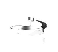 Ventilateur de plafond Générique 30W Moteur DC 3 pales rétractables LED 6 vitesses Minuteur 6h Gris