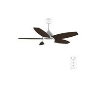 Ventilateur de Plafond Générique - 53W - 106 cm - Lampe LED - 3 Vitesses - 5 Pales - Eté/Hiver - Noir