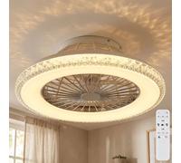 Ventilateur de Plafond Glacière Plafonnier Télécommande Lumière Jour Dimmbar LED