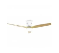 GRUNKEL Ventilateur de plafond 132cm de diametre avec bois blanc
