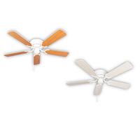 Pepeo Kisa Deluxe Ventilateur de plafond avec interrupteur à tirette Blanc