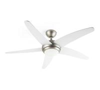 Klarstein Ventilateur de plafond Bolero 134 cm 55W Télécommande Blanc