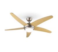 Bolero ventilateur de plafond 2-en-1 134 cm lampe 55 W pales érable télécommande